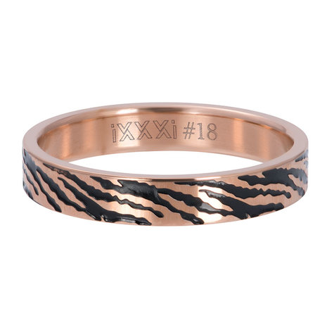 iXXXi Ring 4mm Zebra Rose Goudkleurig
