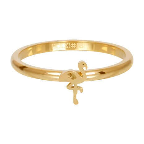 iXXXi Ring 2mm Goudkleurig Flamingo