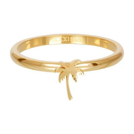 iXXXi Ring 2mm Goudkleurig Palm tree