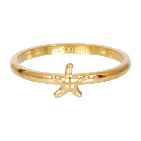 iXXXi Ring 2mm Goudkleurig Sea Star