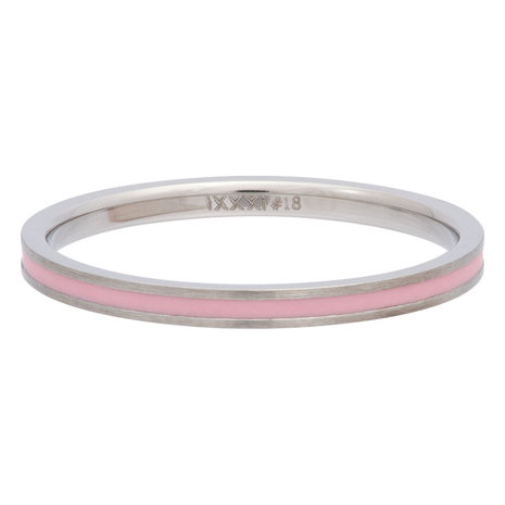 iXXXi Ring 2mm Edelstaal Line Pink