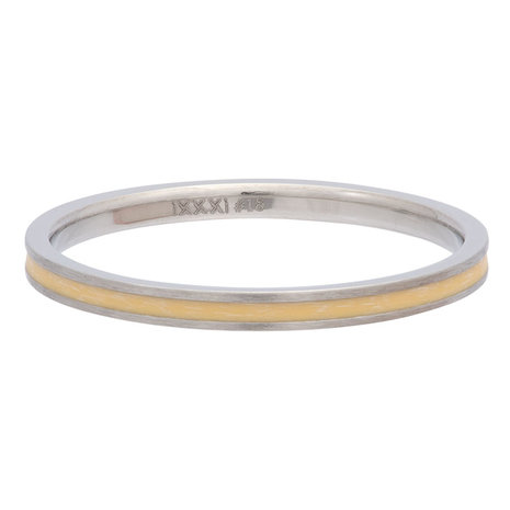 iXXXi Ring 2mm Edelstaal Line Yellow