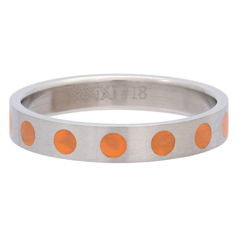 iXXXi Ring 4mm Edelstaal Round Orange