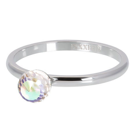 iXXXi Ring 2mm Crystal Glass Ball AB ring Zilverkleurig 