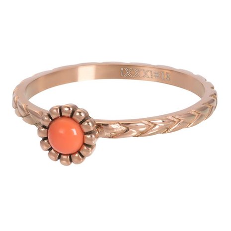 iXXXi Ring 2mm Inspired Coral Rose Goudkleurig