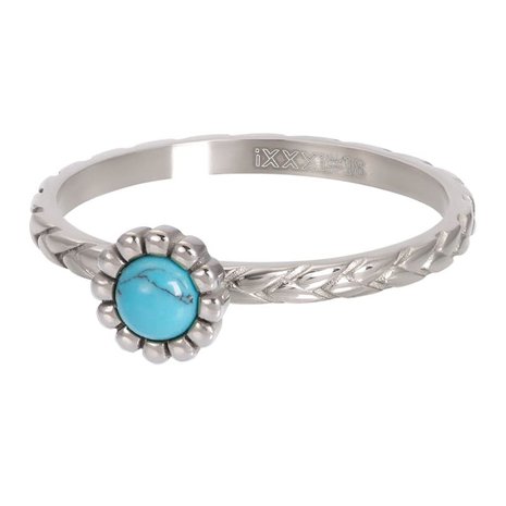 iXXXi Ring 2mm Inspired Turquoise Zilverkleurig