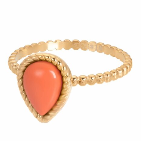 iXXXi Ring 2mm Magic Coral Goudkleurig