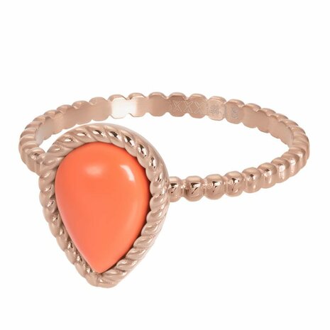 iXXXi Ring 2mm Magic Coral Rose Goudkleurig