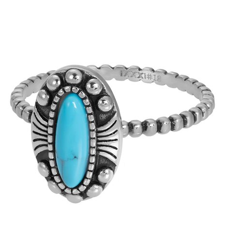 iXXXi Ring 2mm Indian Turquoise Zilverkleurig