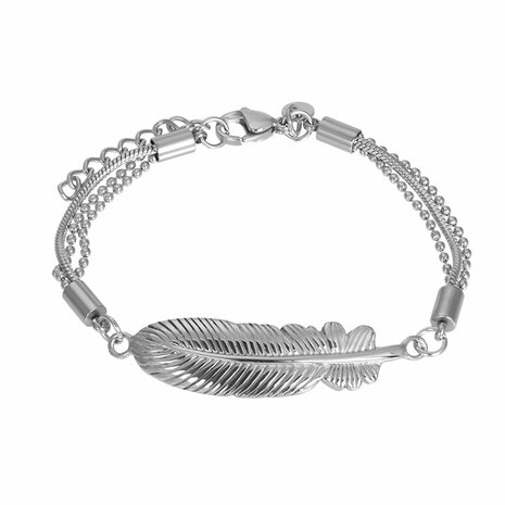 iXXXi Armband Feather Zilverkleurig