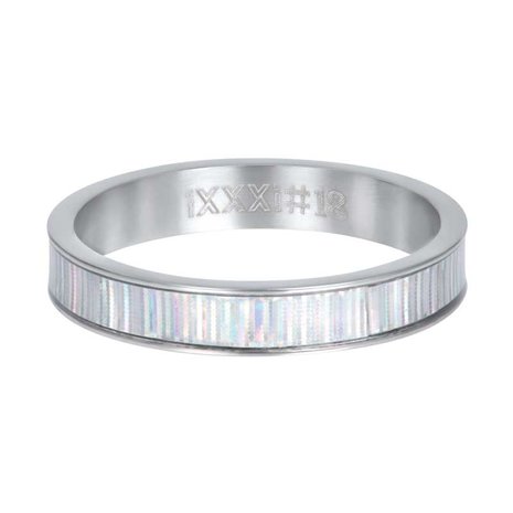 iXXXi Ring 4mm Frozen Zilverkleurig