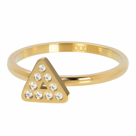 iXXXi Ring 2mm Design Triangle Goudkleurig