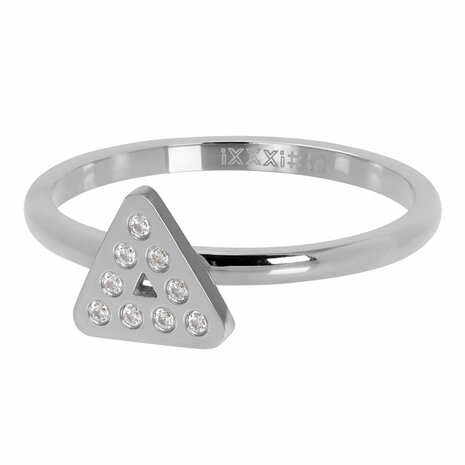 iXXXi Ring 2mm Design Triangle Zilverkleurig