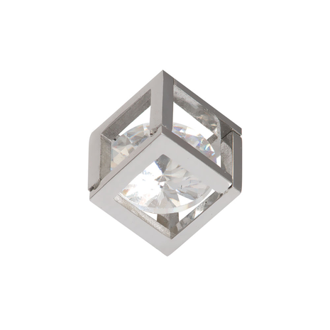 Charm Hollow Cube Stone Zilverkleurig