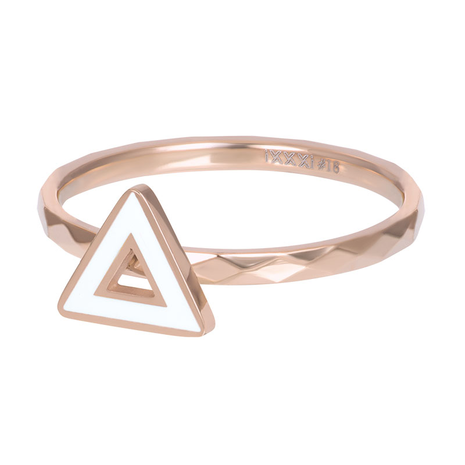 iXXXi Ring 2mm Artistic Triangle Rose Goudkleurig