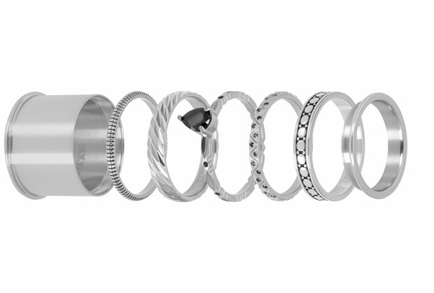 iXXXi Ring 1mm Mantra Zilverkleurig