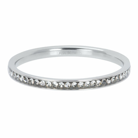 iXXXi Fame Ring 2mm Zirkonia Crystal Zilverkleurig