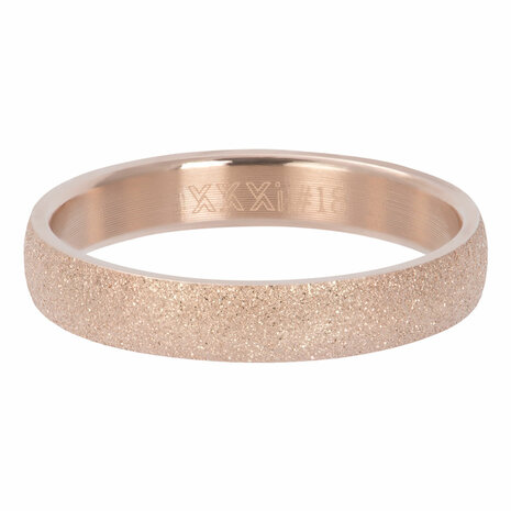 iXXXi Fame Ring 4mm Sandblasted Rose Goudkleurig