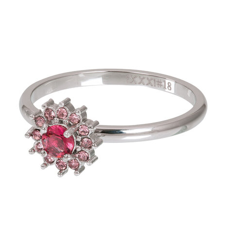 iXXXi Ring 2mm Lucia Fuchsia Zilverkleurig