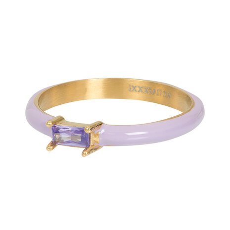 iXXXi Fame Ring 2mm Glossy Lilac Goudkleurig