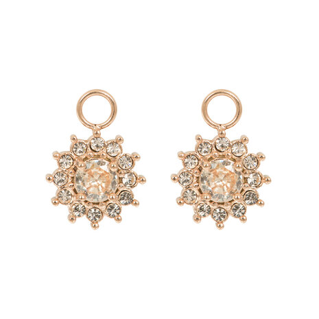 iXXXi Hoop Charms Lucia Peach Rose Goudkleurig