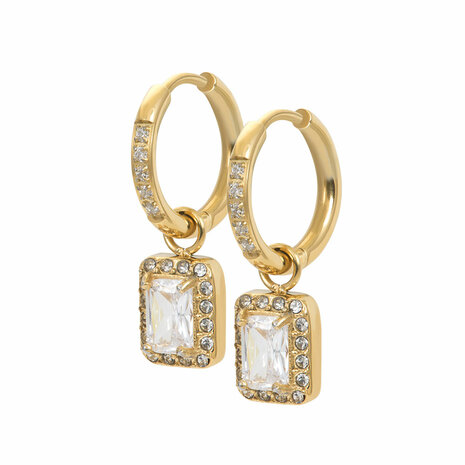 iXXXi Hoop Charms Celebration Crystal Cz Goudkleurig