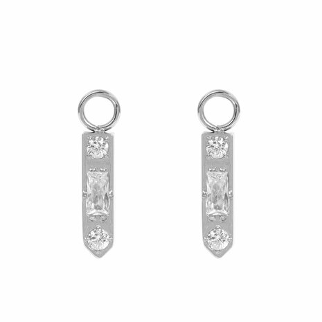 iXXXi Hoop Charms Sparkle Crystal Cz Zilverkleurig