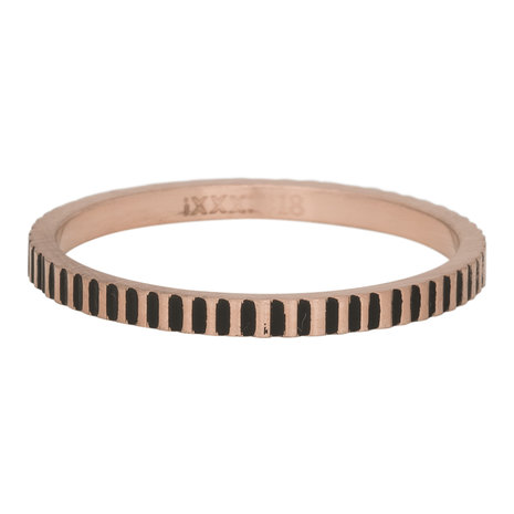iXXXi Ring 2mm Edelstaal Cartels Rose Goud-kleurig