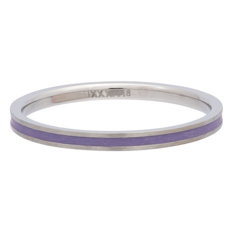 iXXXi Ring 2mm Edelstaal Line Purple