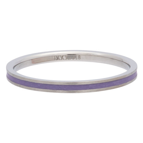 iXXXi Ring 2mm Edelstaal Line Purple