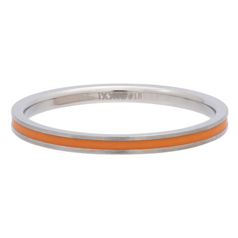iXXXi Ring 2mm Edelstaal Line Orange