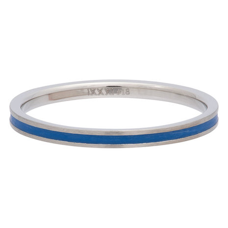 iXXXi Ring 2mm Edelstaal Line Blue