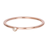 iXXXi Ring 1mm Rose Goudkleurig Zirkonia 1 Stone Blond Flare Crystal_
