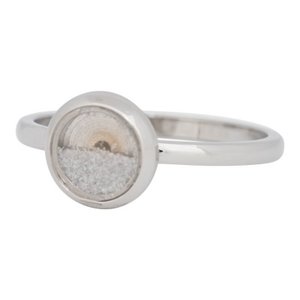 iXXXi Ring 2mm Edelstaal Zilverkleurig White Sand