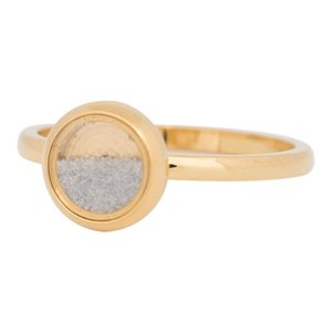 iXXXi Ring 2mm Edelstaal Goudkleurig White Sand