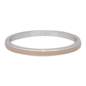 iXXXi Ring 2mm Edelstaal Line Beige