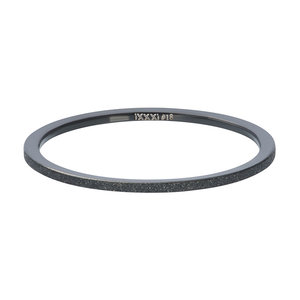 iXXXi Ring 1mm Zwart Sandblasted