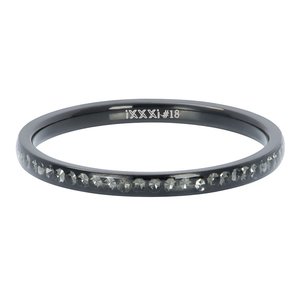 iXXXi Ring 2mm Black Zirkonia Blackstone