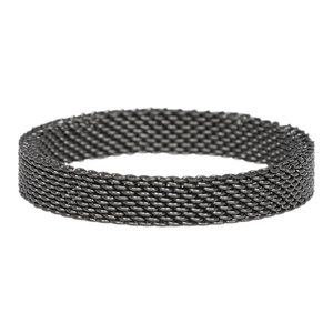 iXXXi Ring 4mm Mesh Edelstaal Zwart