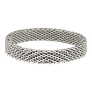 iXXXi Ring 4mm Mesh Edelstaal Zilverkleurig