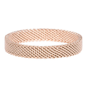 iXXXi Ring 4mm Mesh Edelstaal Rose Goudkleurig