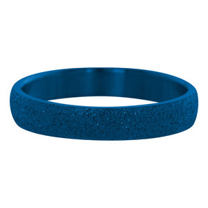 iXXXi Ring 4mm Edelstaal Sandblasted Blauw
