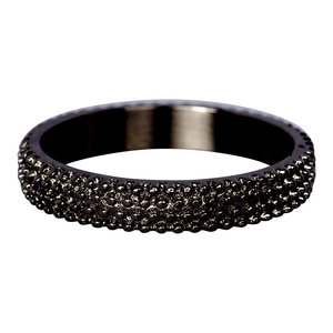 iXXXi Ring 4mm Edelstaal Zwart Kaviaar