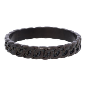 iXXXi Ring 4mm Edelstaal Curb Chain Zwart