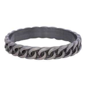 iXXXi Ring 4mm Edelstaal Curb Chain Antique