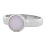 iXXXi Ring 4mm Edelstaal Zilverkleurig 10mm Cateye Matt Pink