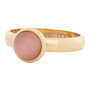 iXXXi Ring 4 mm Edelstaal Goudkleurig 10mm Cateye Pink 