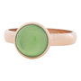 iXXXi Ring 4mm Edelstaal Rose Goudkleurig 12mm Cateye Green