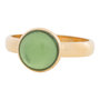 iXXXi Ring 4mm Edelstaal Goudkleurig 12mm Cateye Green