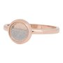 iXXXi Ring 2mm Edelstaal Rose Goudkleurig White Sand